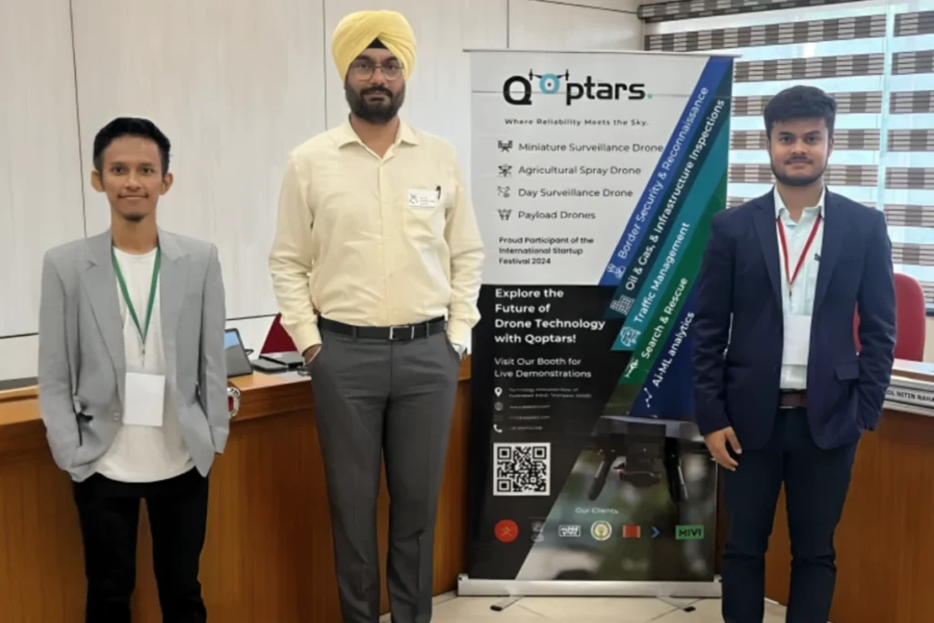 Two Founders of Qoptars in an exhibition